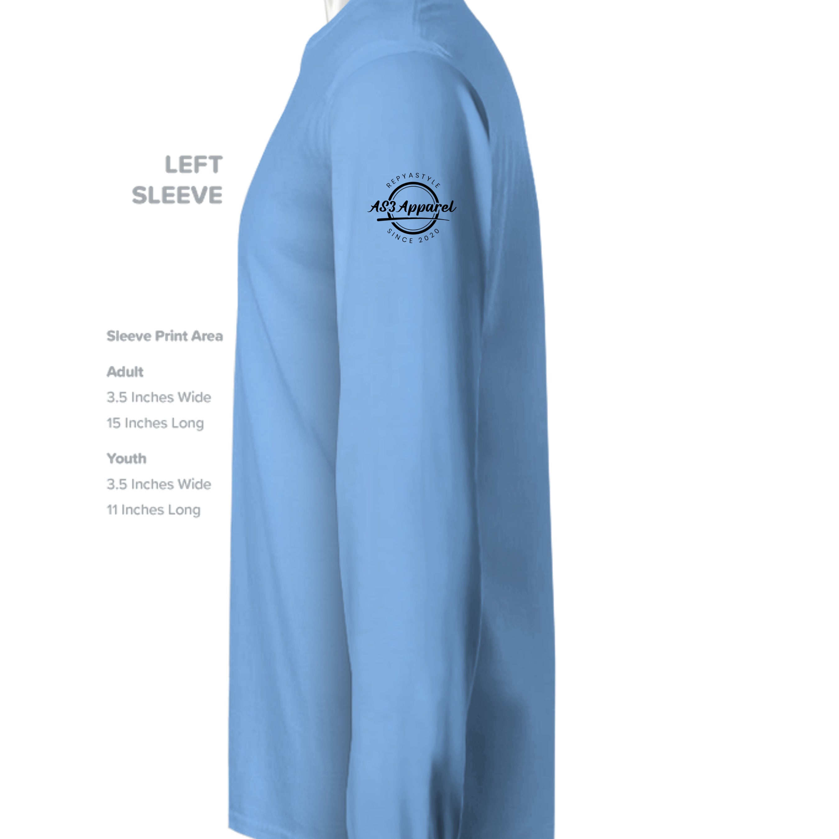 CAROLINA BLUE - G180 - SLEEVE_LEFT