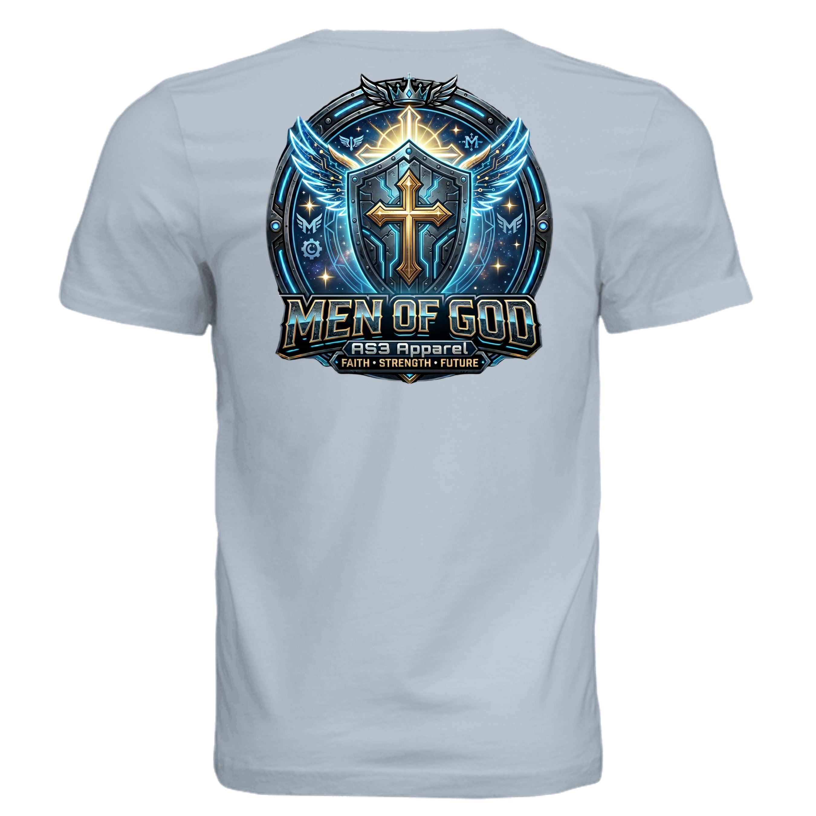 Solid Carolina Blue Triblend - 3413C - BACK