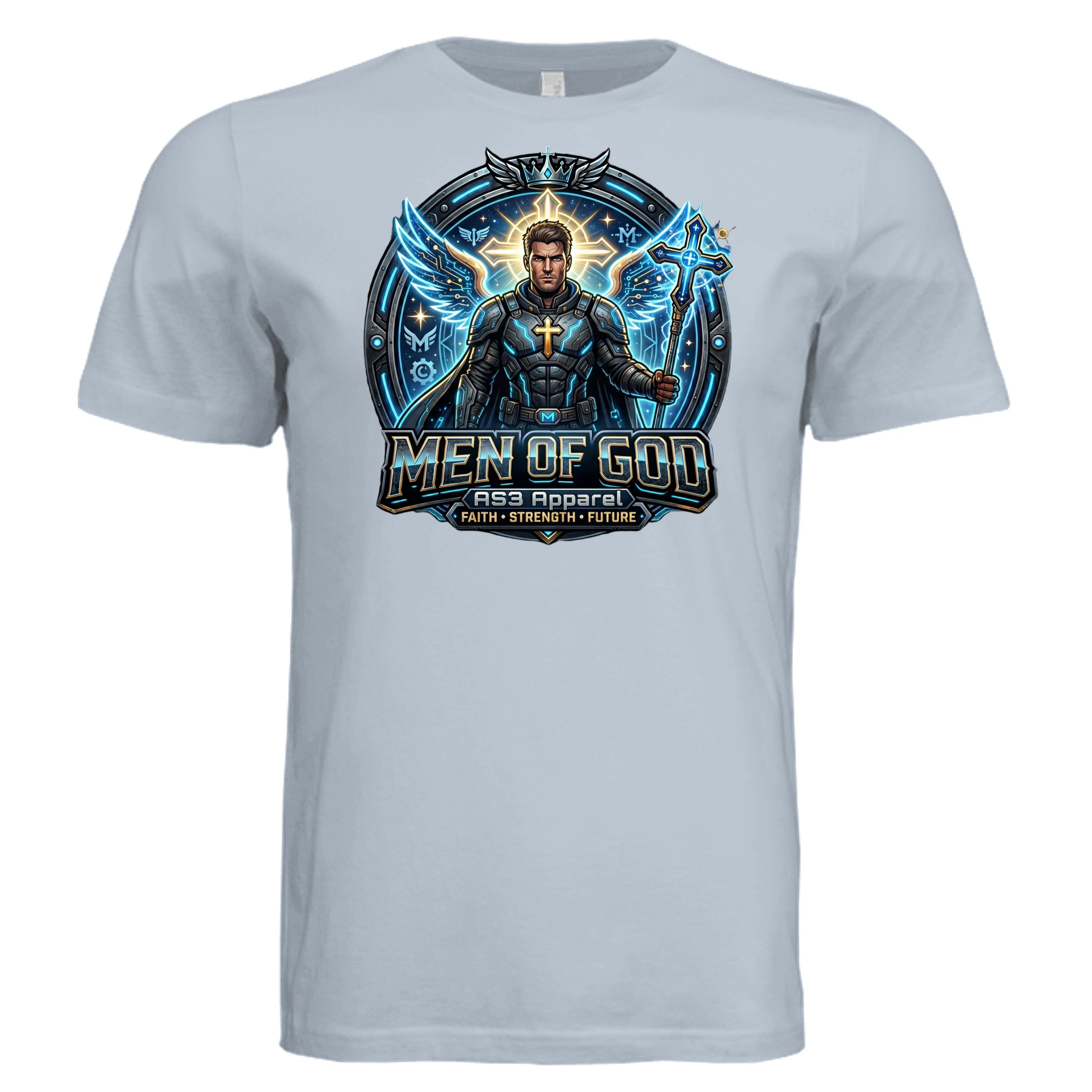 Solid Carolina Blue Triblend - 3413C - FRONT