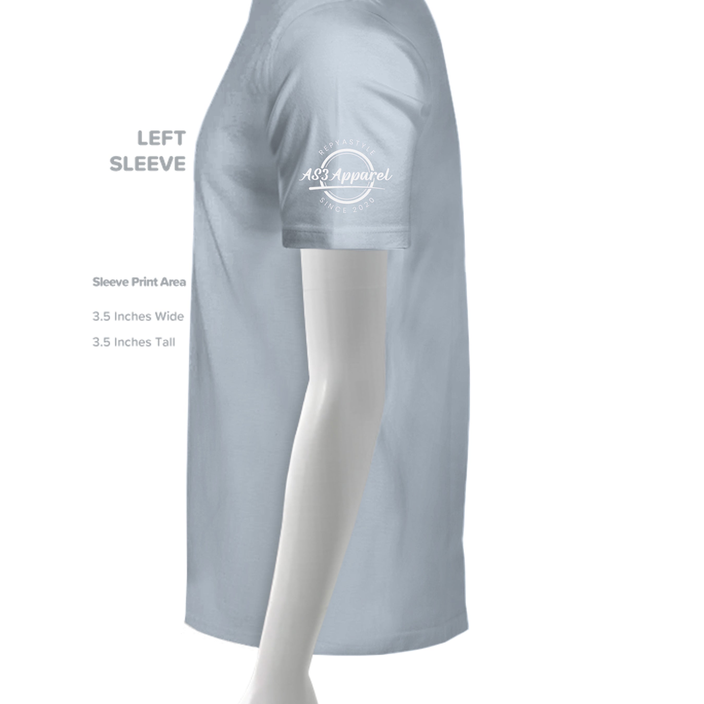 Solid Carolina Blue Triblend - 3413C - SLEEVE_LEFT