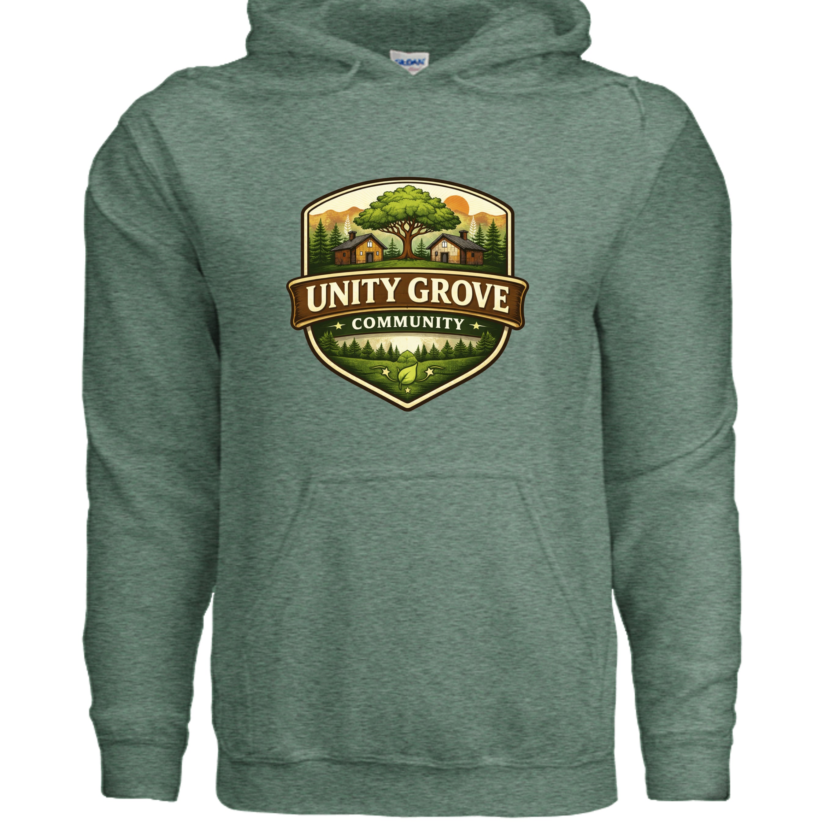 Heather Sport Dark Green - G185 - FRONT